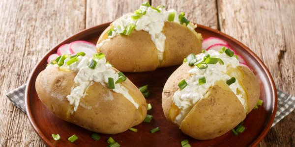 Картофель, фаршированный творогом