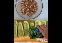 Лодочки из кабачка с фаршем