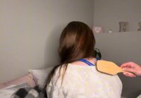 ASMR Hair Play (Hair Brushing Straightening Braiding)(360