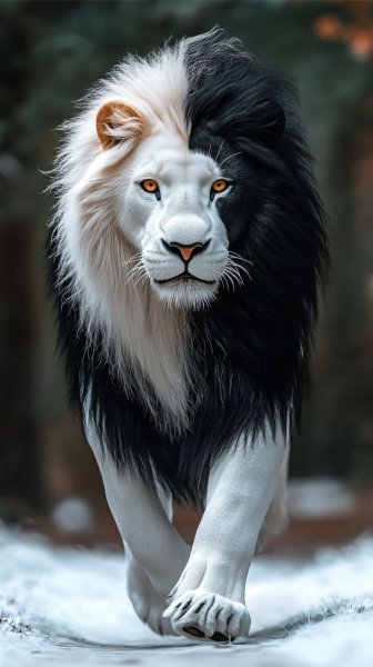 The Dual-Colored Lion