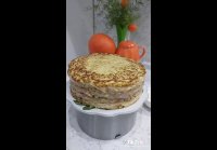 Капустный торт с курицей