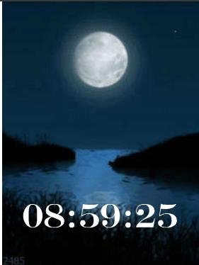 Луна цифр часы ани