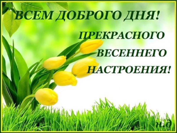 Всем доброго дня! Прекрасного весеннего настроения!