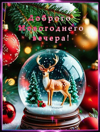 Анимированная открытка доброго новогоднего