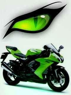 Moto bike eye green