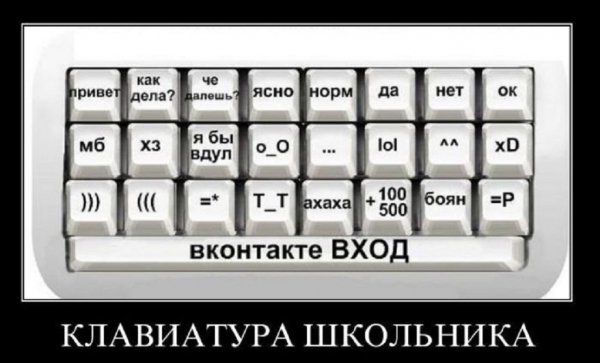 Клавиатура школьника