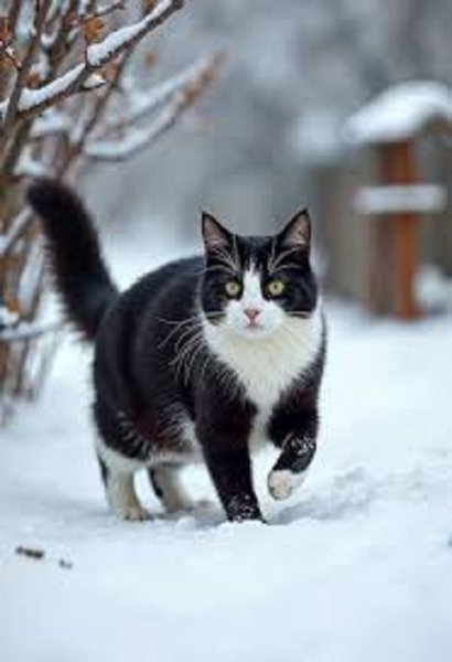 Кот зимой. (11)