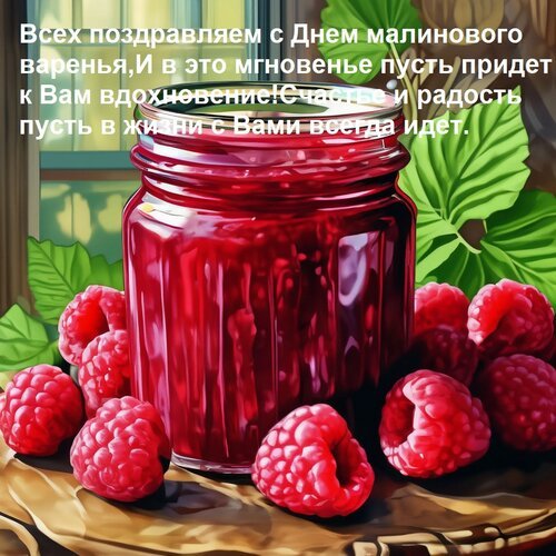 Открытка всех поздравляем с днем малинового
