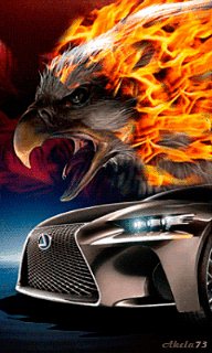 Lexus car eagle анимация