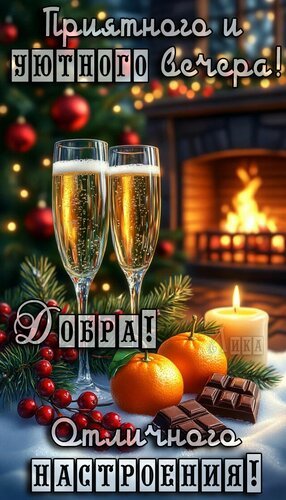 Открытка добрый вечер