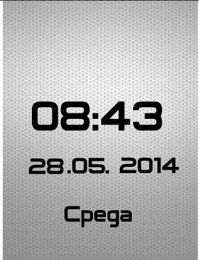 Цифр часы дата на сером фоне