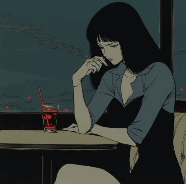 Сидит одна думает,о чем же?