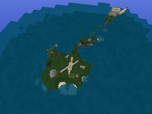 карта на выживание minecraft остров