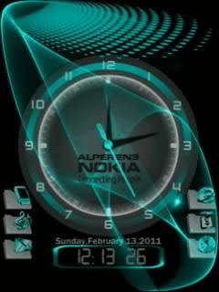 Blue clock часы анимация абстракция