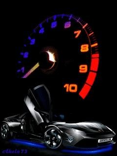 Sportcar neon animated