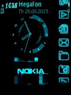 Blue nokia часы анимация