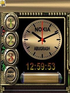 Gold nokia clock часы анимация