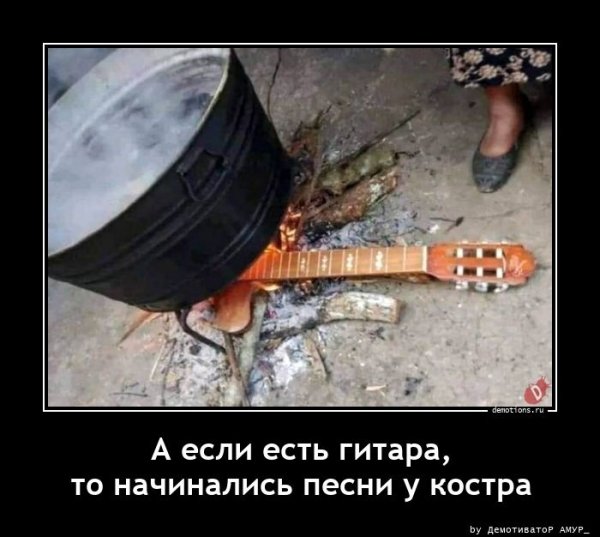 Гитара и песни у костра