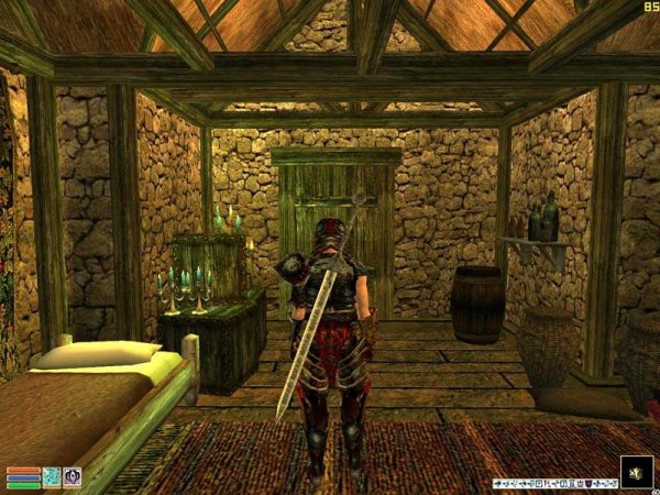 Морровинд видимое оружие за спиной