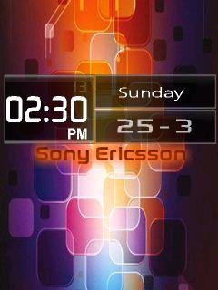 sony ericsson clock