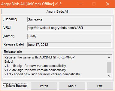 Patch Angry Birds All Offline v1.3 (Pass5555)