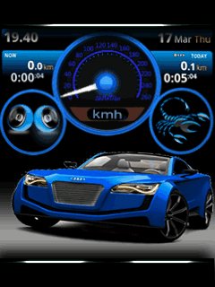Blue audi спидометр