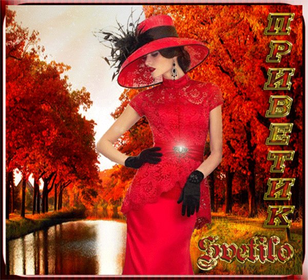 Анимированная открытка приветик