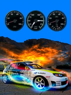 Nokia Lumia blue icons neon car