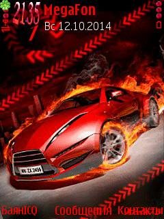 Red car fire speed анимация
