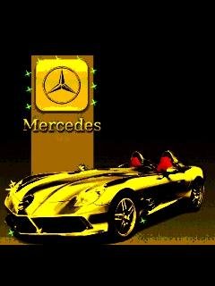 Mercedes slr car gold