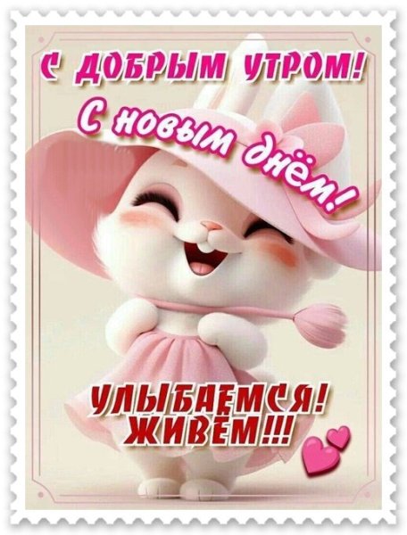 Открытка добрым утром с новым днём улыбнемся