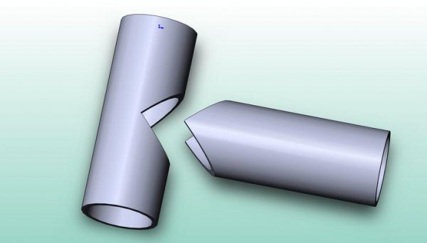 Расчёт и построение штуцера врезки, развёртки перехода, секто