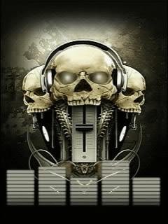 Skull dj music эквалайзер анимация