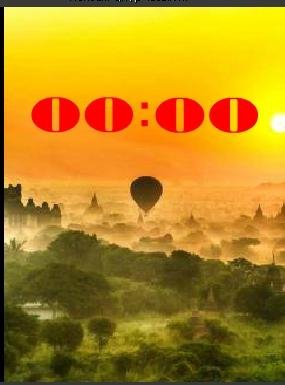 Пейзаж цифр часы