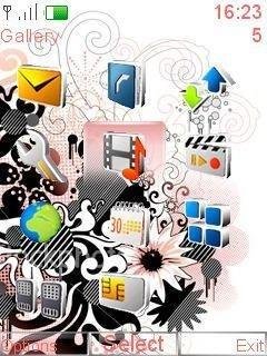 pink and black flowers