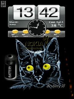 Cat clock часы анимация