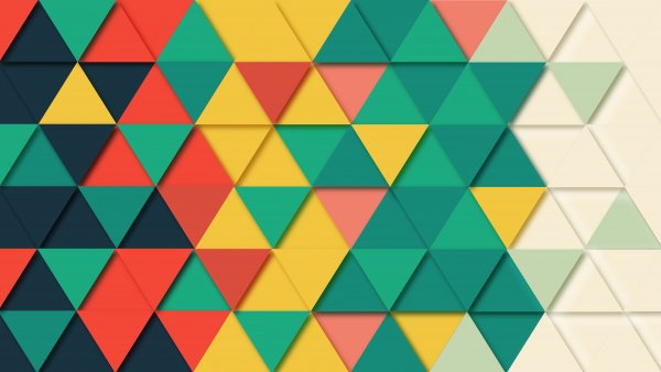 Triangles-geometry-green-yellow-pattern-abstract