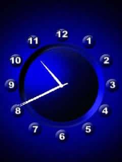 Blue clock