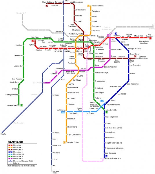 Santiago-metro-map
