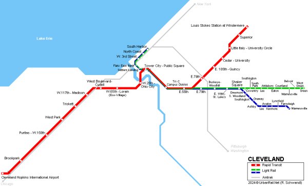 Cleveland-rail-map