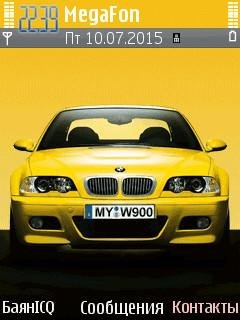 bmw yellow car анимация