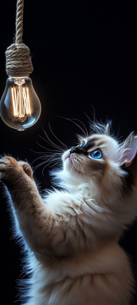 Кот и лампочка