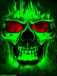 Neon Skull череп глаза анимация