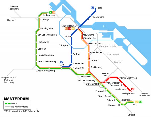 Amsterdam-metro-map