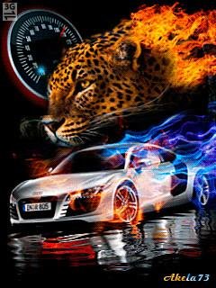 Neon car audi jaguar спидометр
