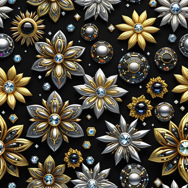 Серия ювелирная,кибер цветы.18