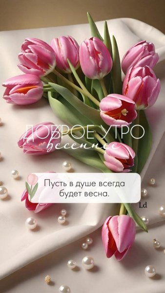 Доброе утро весеннее. Пусть в душе всегда будет весна.