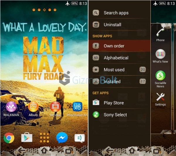 Xperia Mad Max Theme v1.0.0