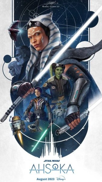 Фанатский постер сериала Star Wars: Асока (2023)