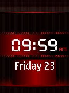 Red neon clock